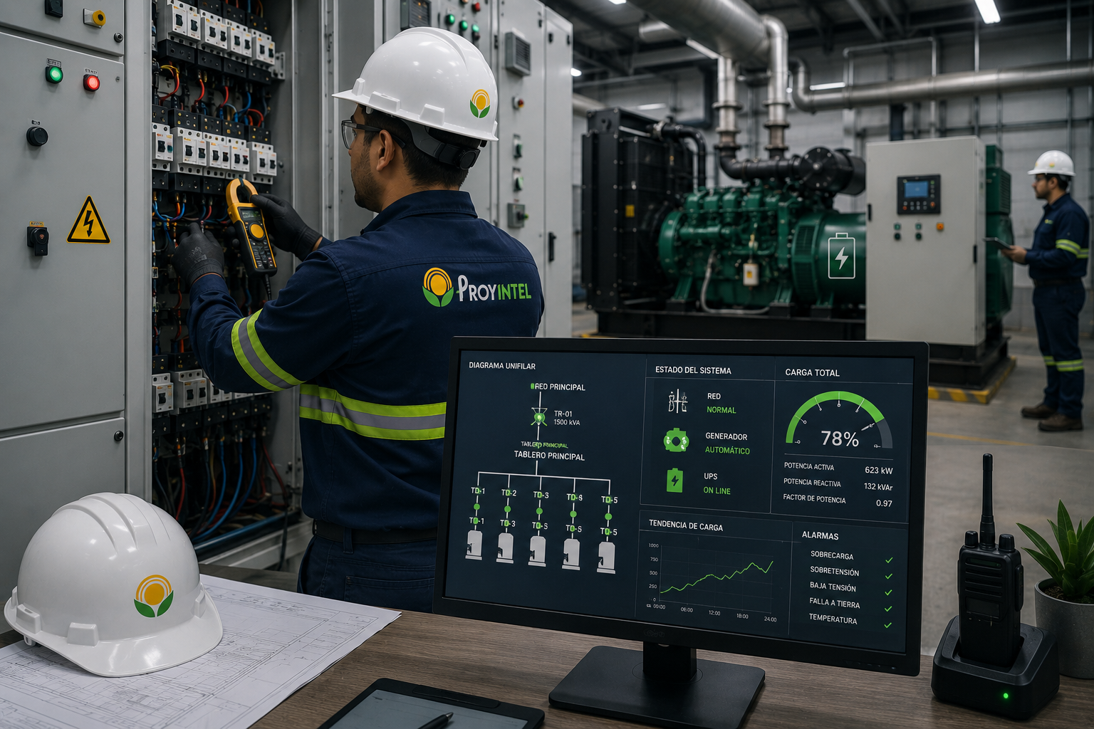 Supervisión de energía y continuidad operativa industrial
