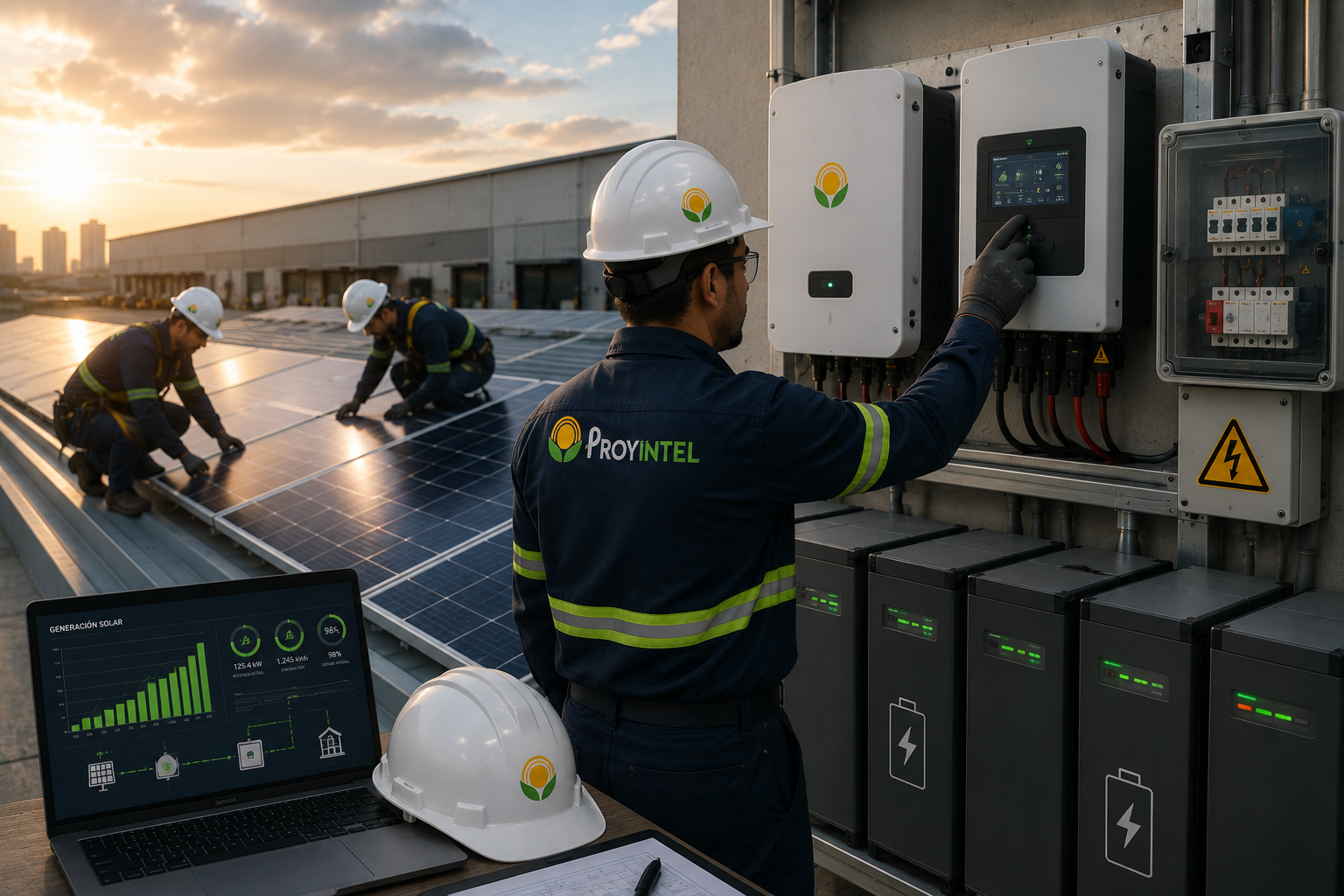 Sistemas solares, baterías y respaldo energético para empresas
